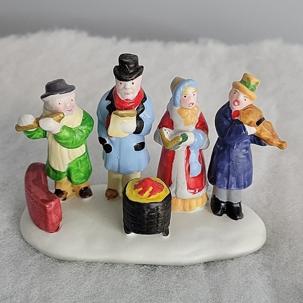 1994 Lemax Dickensvale Porcelain Carolling Quartet Figurines